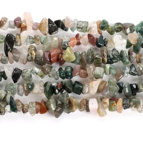 New Irregular Chip Indian Agate Gravel Natural Stone Beads For Jewelry Making DIY Loose Spacer Beads Necklace Bracelet Handmade
