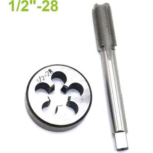 New 1/2"-28 HSS High Speed Steel Gunsmithing Tap and Die Set High Quality Hand Tool (1/2" x 28)