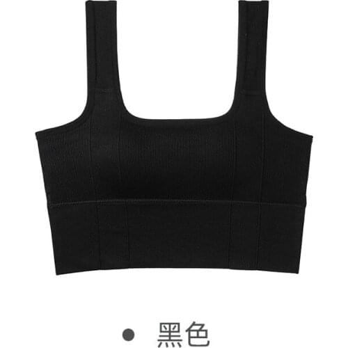 Popular style square neck waistcoat wrapped in chest womens seamless abdomen plastic waist shock resistant sports bra