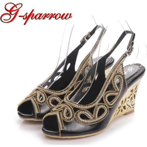 Dropshipping Customized Sexy Peep Toe Women Sandals Gorgeous Black Rhinestone Mother of the Bride Shoes Sapatas do partido