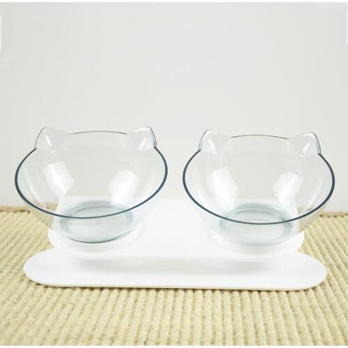 Pet Bowls Cat Dog Feeding Bowl Creative Non-Slip Double Dishes With Stand Puppy Food Feeder Pets Supplies