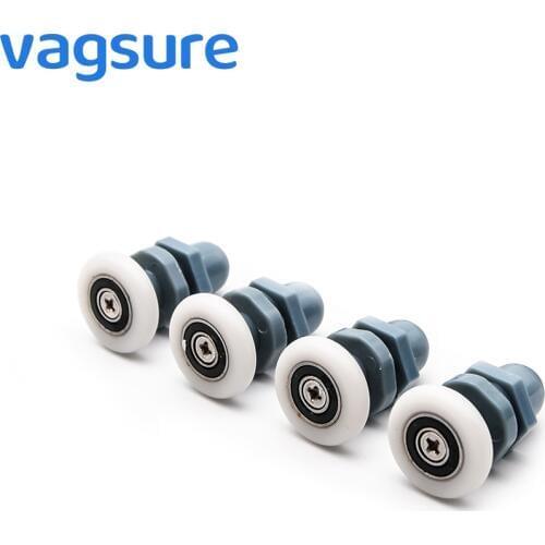 4pcs/Lot Diameter 23mm/25mm/27mm ABS Plastic Pulley Runner Wheel Sliding Door Rollers Bearing For Shower Cabin Room Replacement