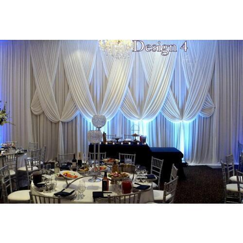Luxury Pure White Wedding Backdrop 10ft x 20ft Stage Curtain