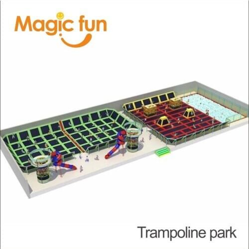 MAGIC FUN most popular Special Trampoline Park Large Indoor Bounce Trampoline Park Indoor Trampoline project