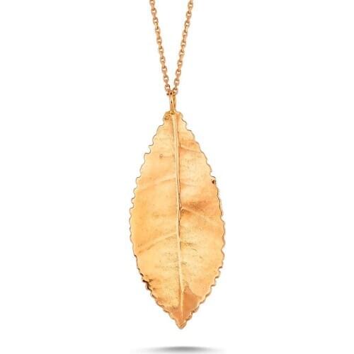 Symbol Gold Sycamore Leaf Necklace Rose Gold Accessory Dainty for Women Magnificent Pendant Stylish Bijoux Fashion Design