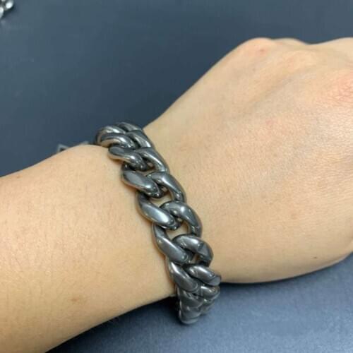 Six-pointed star Pure titanium men bracelet the worlds second largest 13.5 mm