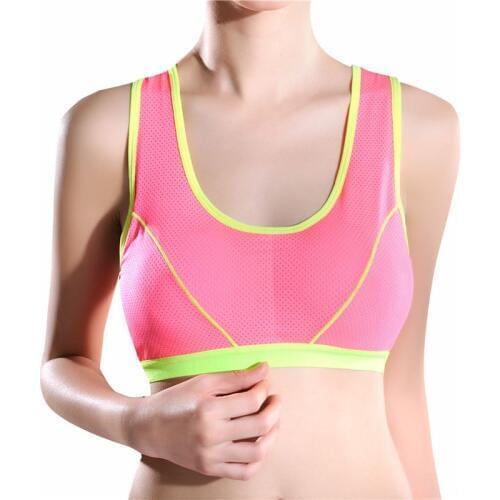 Hot Sell Professional Women Bras Absorb Sweat Top Vest Quick-drying Bra Unique Back Rims Wireless Shockproof Bra F0282