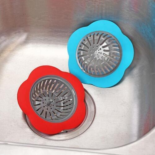 1Pc Anti-blocking Bathroom Sink Filter Hair Strainer Flower Shaped Sink Drain Cover Sink Colander Sewer Kitchen Accessories