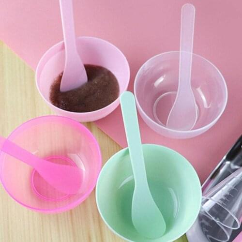 2Pcs/Set DIY Face Mask Mixing Bowl Set Mask Brush Mixing Stick Spoon Soft Facial Skin Care Mask Tools Kit Beauty Supplies PE/PP