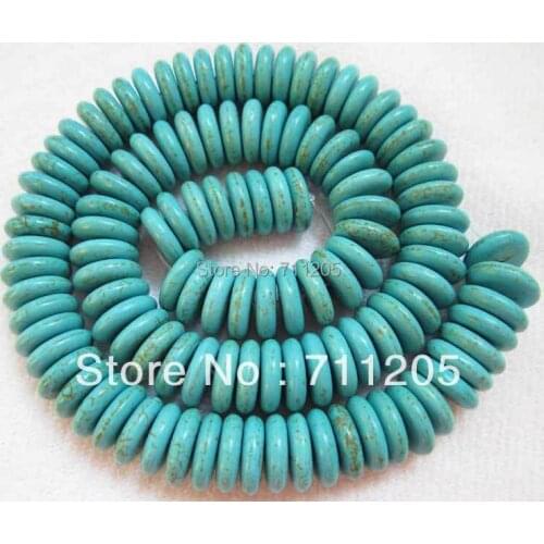 3x12mm Blue Turquoises Rondelle loose beads 16",Min. Order is $10,we provide mixed wholesale for all items