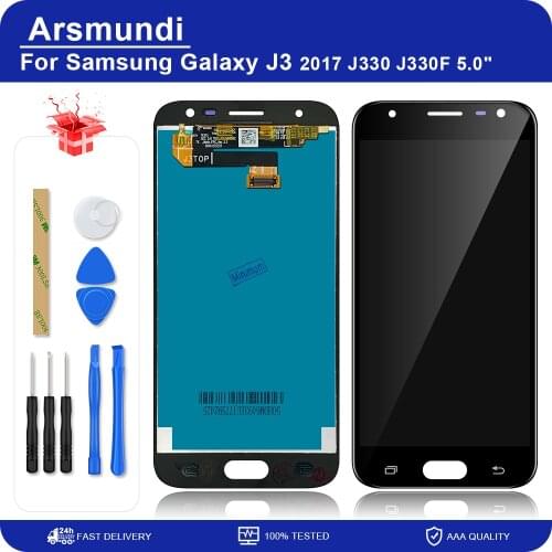 5.0" For Samsung Galaxy J3 2017 J330 J330F LCD Display Touch Screen Digitizer Assembly Can Brightness Adjustment LCDs