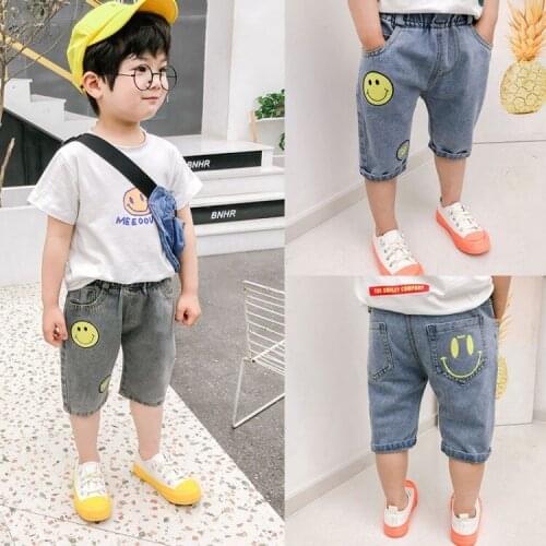 Childrens childrens clothing summer new style boys girls fashion foreign trade pants little boys cartoon denim shorts