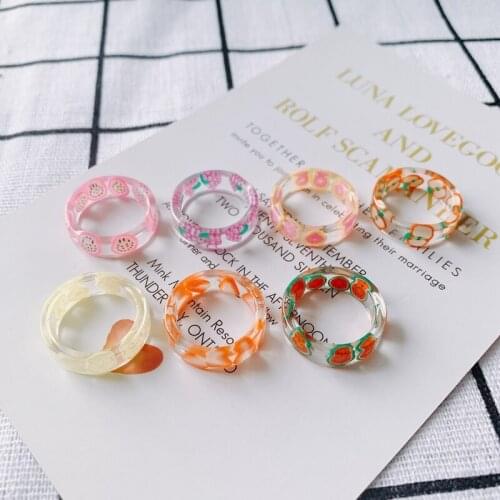 DIY jewelry accessories wholesale spring and summer small fresh broken flowers Korean version ins wind ring accessories