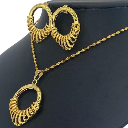 Dubai African Necklace/Earrings/Pendant Jewelry Set for Women/Girls/Kids Fashion jewelry Gifts