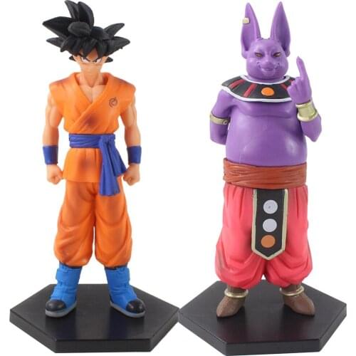 17cm Hot Push Anime Dragon Ball Super Son Goku Gods of Destruction Champa PVC Figure Model Doll Ornaments Toys Gift