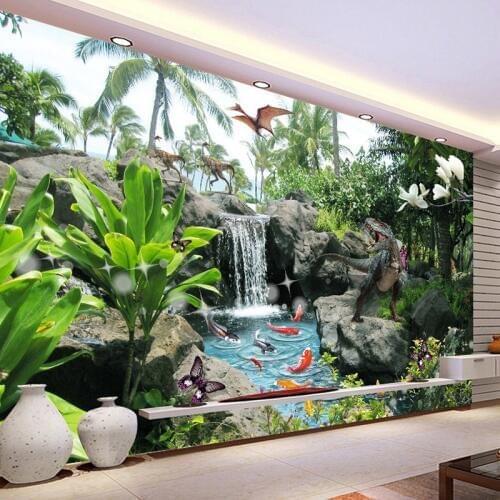 Custom Photo Wall Paper 3D Park Landscape Dinosaur Background Wall Decor Painting Living Room Sofa TV Backdrop Wallpaper Mural