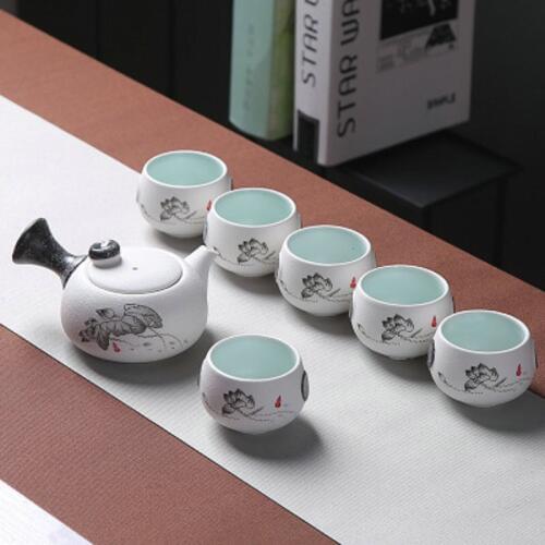 Chinese Tea Set Kung Fu Tea SetS nowflake glaze Teapot Porcelain Teaset Tea Cups of Tea Ceremony Tea Tool