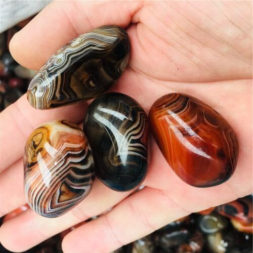 4pcs beautiful natural sardonyx tumbled stones and minerals palm agate gemstones healing crystals for home decoration