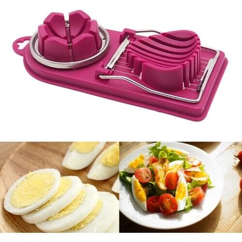 Kitchen Fancy Egg Cutter Cooked Eggs Cutter Tool Household Boiled Eggs Creative Tools Bento Cut 2 Style Shaper Accessories
