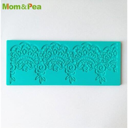 KCL507 Swag Small Lace Pad Silicone Mold Sugar Paste Fondant Cake Decoration 3D Mould