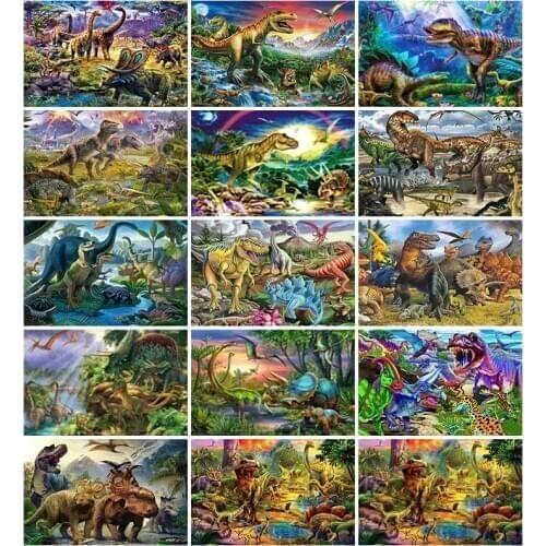 Needlework Diamond Painting Cross Stitch Animals 5D Diamond Embroidery Sale Dinosaur Picture Of Rhinestones Hobby And Handicraft
