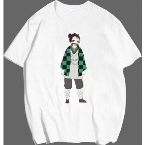 Durable Kamado Tanjirou T-shirt Demon Slayer Kimetsu no Yaiba Cosplay Costume Kamado Tanjirou Jackets T-shirt Men Halloween