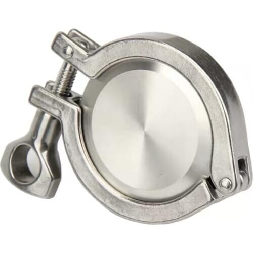 Union 114mm Pipe O/D Sanitary Tri Clamp Weld Ferrule + End cap + Tri Clamp + Silicon Gasket 304 Stainless Steel For Homebrew