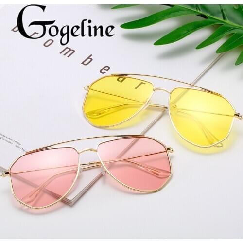 Classic Aviation Sunglasses Women Men Pilot Driving Metal Frame Sun Glasses Male UV400 pink Gafas De Sol For Men Gradient Purple