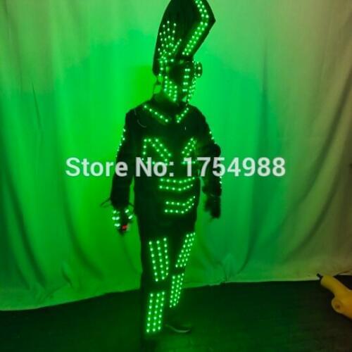LED Dancer Costume LED Robot Suit lumious Costumes Bar Nightclub Stage Dance Performance Show costume color change party wear