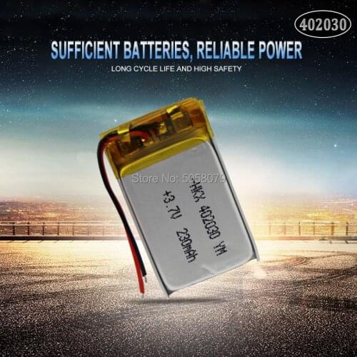 1pcs Polymer Lithium 3.7v 402030 200mAh Rechargeable Battery Replacement Bluetooth Earphone PDA POS Gamepads Batteries