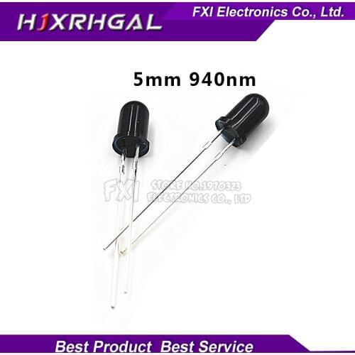 100pcs LED 5mm 940nm Receiving Diode Round Tube Light new original