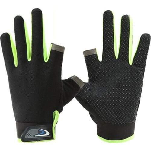 2 Fingers Cut Fishing Gloves Tool For Men Anti-slip Outdoor Fishing Gloves Elasticity Glove Fishing Accessories