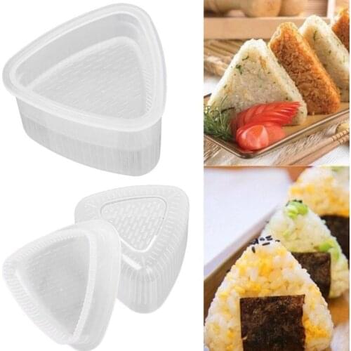2pcs DIY Triangular Rice Ball Mold Non-stick Sushi Press Mould Handmade Rice Roll Maker Japanese Kitchen Accessories
