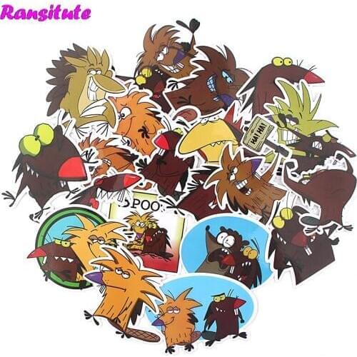 20pcs/set Beaver PVC Waterproof Fun Sticker Toy Luggage Sticker Motorcycle And Luggage Notebook Sticker R504