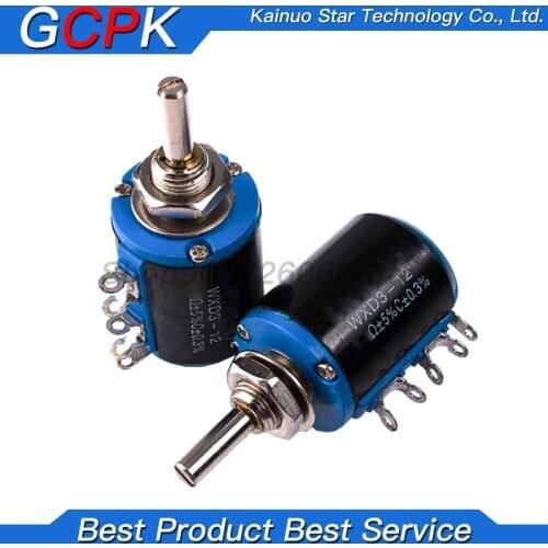 2pcs WXD3-12 1W 100 220 470 1K 2K2 3K3 4K7 10K 22K 33K 47K Ohm 100R 220R 470R 2.2K 3.3K 4.7K WXD3-12-1W Potentiometer with nut