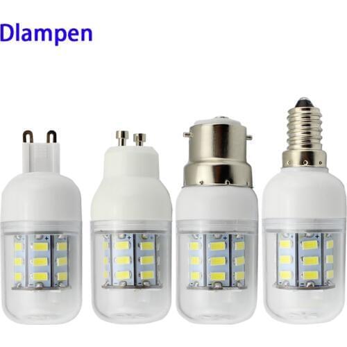4X ampoule led E12 GU 10 G9 B22 corn bulb light Dc 12V 24v 3W candle spotlight home boat lighting 5730 chip 12 24 V super lamps