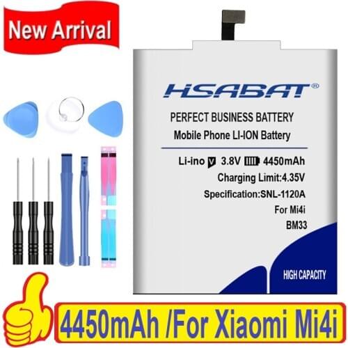 HSABAT Top Brand High quality 4450mAh BM33 battery For Xiaomi Mi4i Battery Mi 4i M4i free shipping