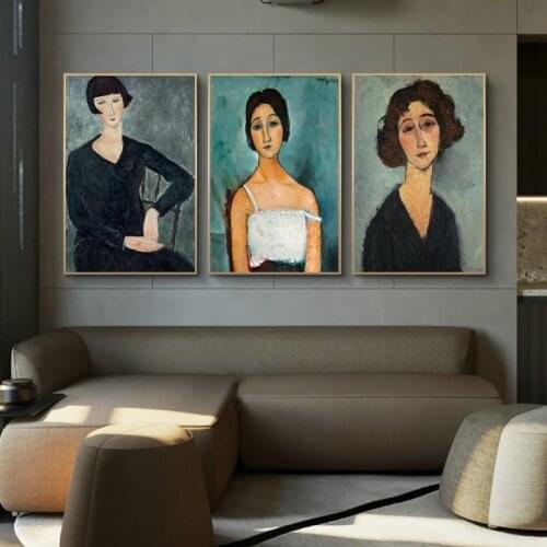 Amedeo Modigliani Christina Canvas Paintings On The Wall Art Posters And Prints Portrait of the Woman Art Pictures Home Decor