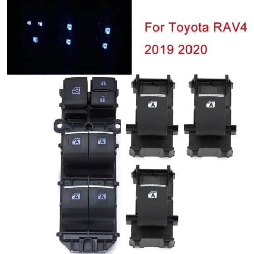 Car Styling Lighted LED Power Single Window Switch For Toyota RAV4 RAV 4 2019 2020 Left Driving Backlight Master Switches Button