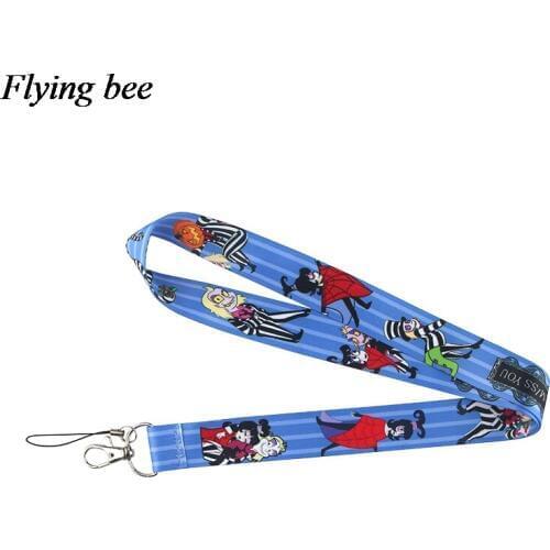 Flyingbee Cartoon Lanyard Phone Rope Keychains Phone Lanyard For Keys ID Card Cartoon Lanyards For Men Women X0794