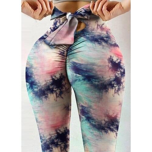 Bow tie Women Sexy Yoga Pants Gym Leggings High Waist Sports Pants Workout Running Leggins Fitness Leggings Mujer Yoga Leggings