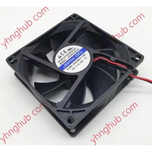 Jamicon JF0825B1H-R DC 12V 0.19A 80x80x25mm 2-Wire Server Cooling Fan
