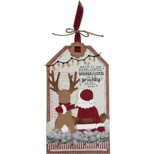 JMCRAFT 2021 Santa Claus Metal Cutting Dies DIY Scrapbook Handmade Paper Craft Metal Steel Template Happy Christmas Dies