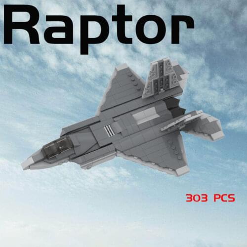 MOC Building Block Maker Military Series Raptor Fighter Modern Military Assembly Model Kid Toy DIY Build Blocks Birthday Gift