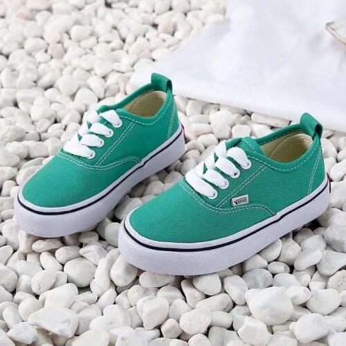 2021 Spring Autumn Fashion Kids Sneakers Girls Boys Shoes New Children Canvas Shoes Green Red Black Sport Student School Sneaker