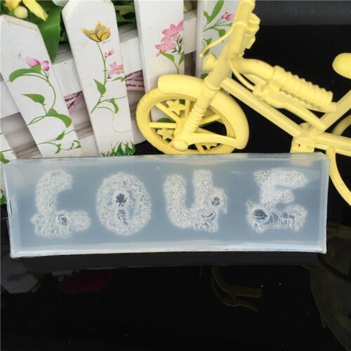 Cartoon bunny mouse Love Liquid silicone mold DIY resin jewelry Phone case patch accessories