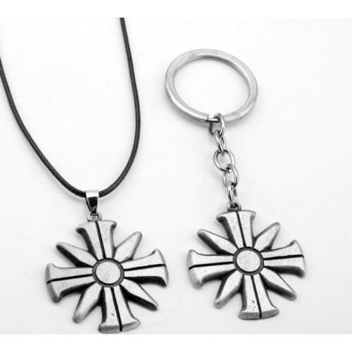 New Game PS4 Far Cry 5 Pendants Necklaces Ares 4 Edens Gate Choker FARCRY 5 Cult Sunflower Logo Keyring for Men Gift Accessries