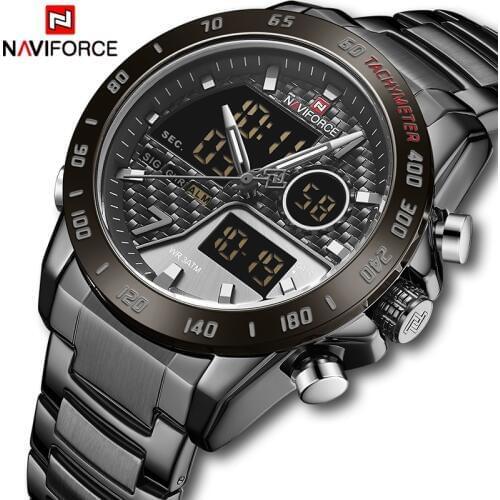 New Watches for Men NAVIFORCE Top Luxury Brand Fashion Quartz Watch Stainless Steel Sport Men’s Wristwatch Relogio Masculino