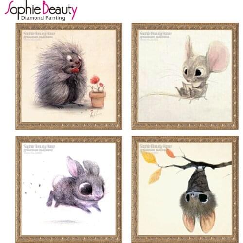 New Animals Cute Mouse Diamond Embroidery Diamond Painting Cross Stitch Picture Of Rhinestones Full Square Diamond Mosaic Kits