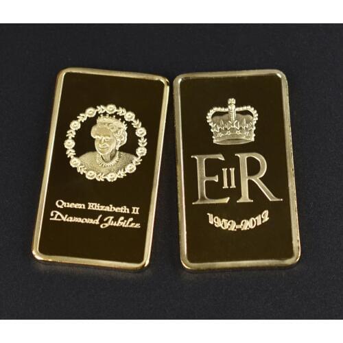 The Queen Elizabeth II Pure Gold Plated Metal Commemorative Coin For Collection